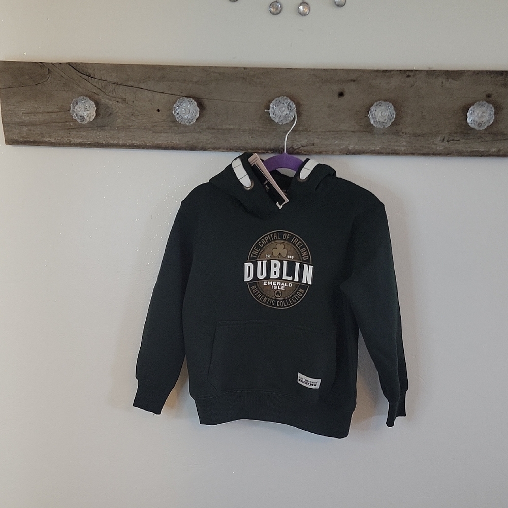 NWT UNISEX Kids Hoodie Dublin - Green SZ 3/4